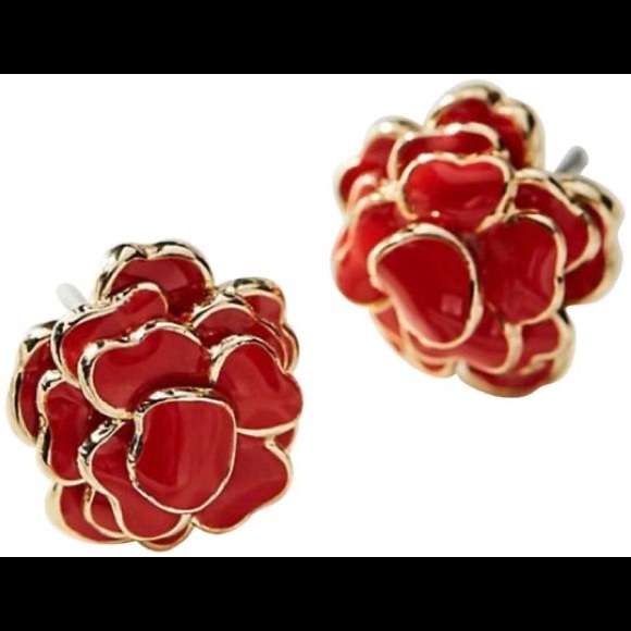 Anthropologie Florence Post Earrings Red - Picture 2 of 6